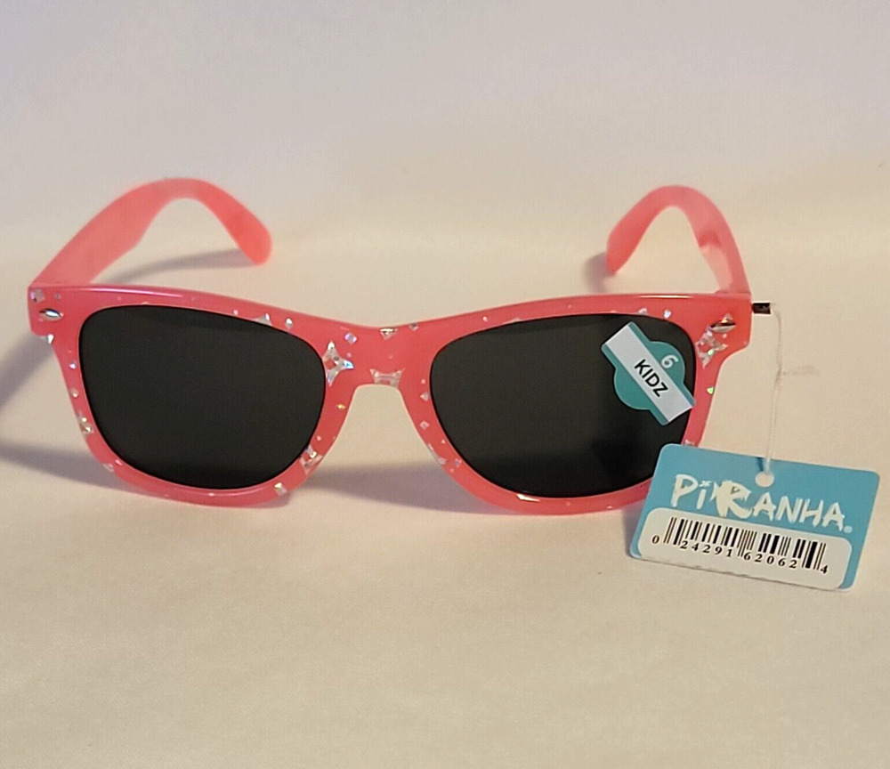 Piranha Kidz Sunglasses Style # 62062 Pink Silver Speck Frame